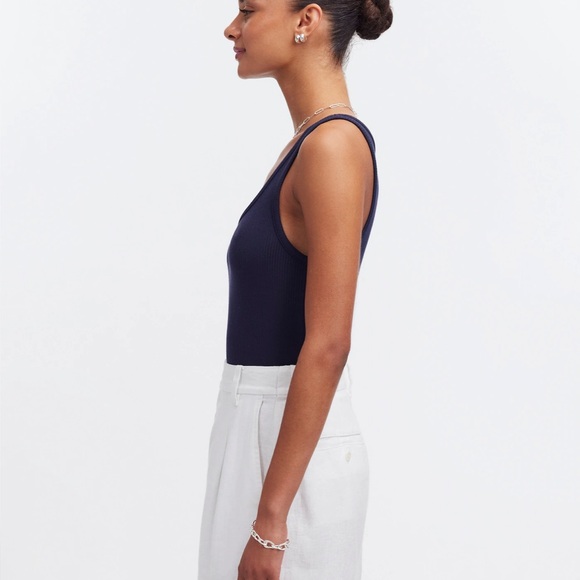 Madewell Drapey Rib Tank - Picture 3 of 9